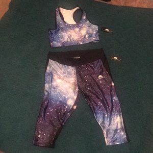 Galaxy leggings and sports bra NWT